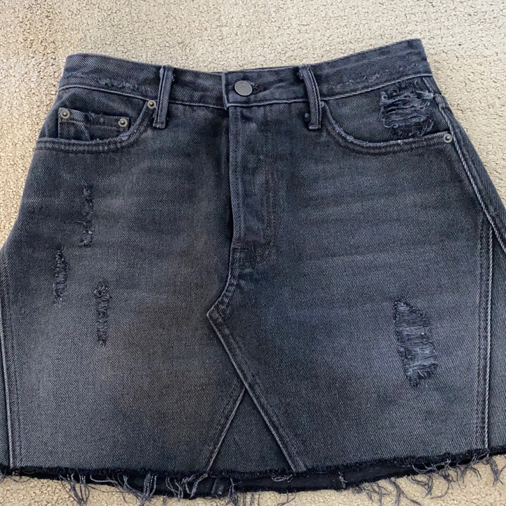 GRLFRND Denim Eva Skirt Black Size 25